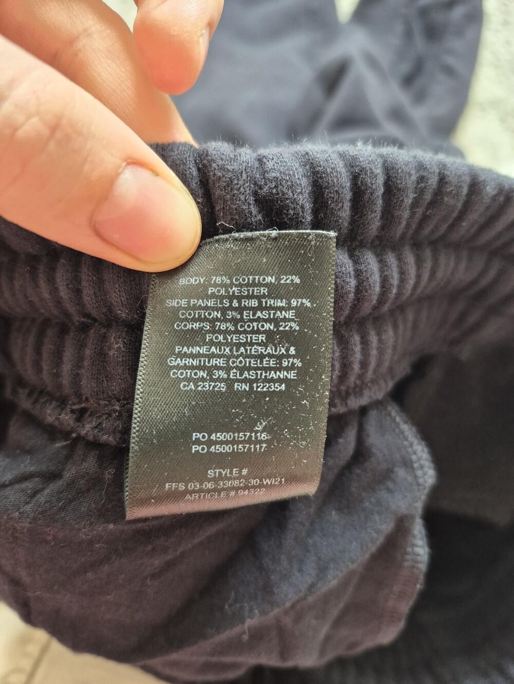 TNA Aritzia Women's Athleisure Boyfriend Cozy Fleece Black Sweatpants Size XS - Picture 6 of 6